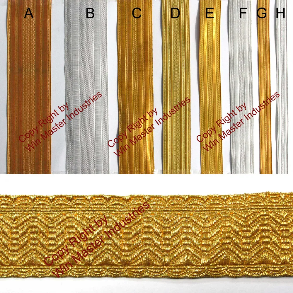 Ceremonial vestment  Braid Lace And Ribbon For Ceremonial Officers Uniforms