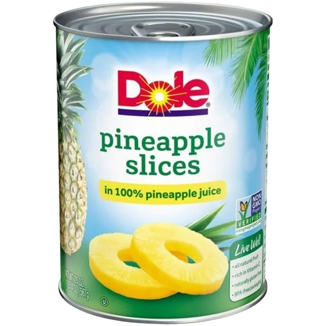 DOLE Canned Pineapple Slices World Best Award No.1 Best Selling From Thailand 567g Ready To Eat & Supply World Wide