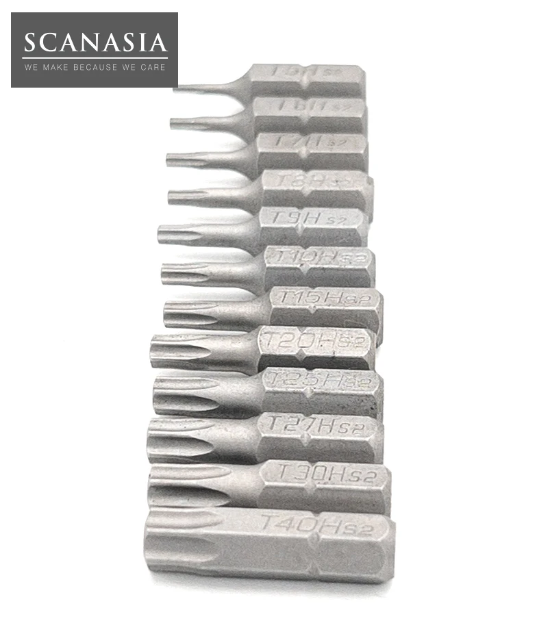 Taiwan Made Magnetic High Quality Star Security Torx  Bit Set T5-T40 with sleeve