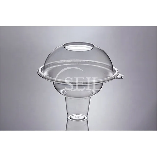 SL-B600 Transparent Dessert Food Cup Shave Ice cream with Lid Shebet Kakigori Bingsu