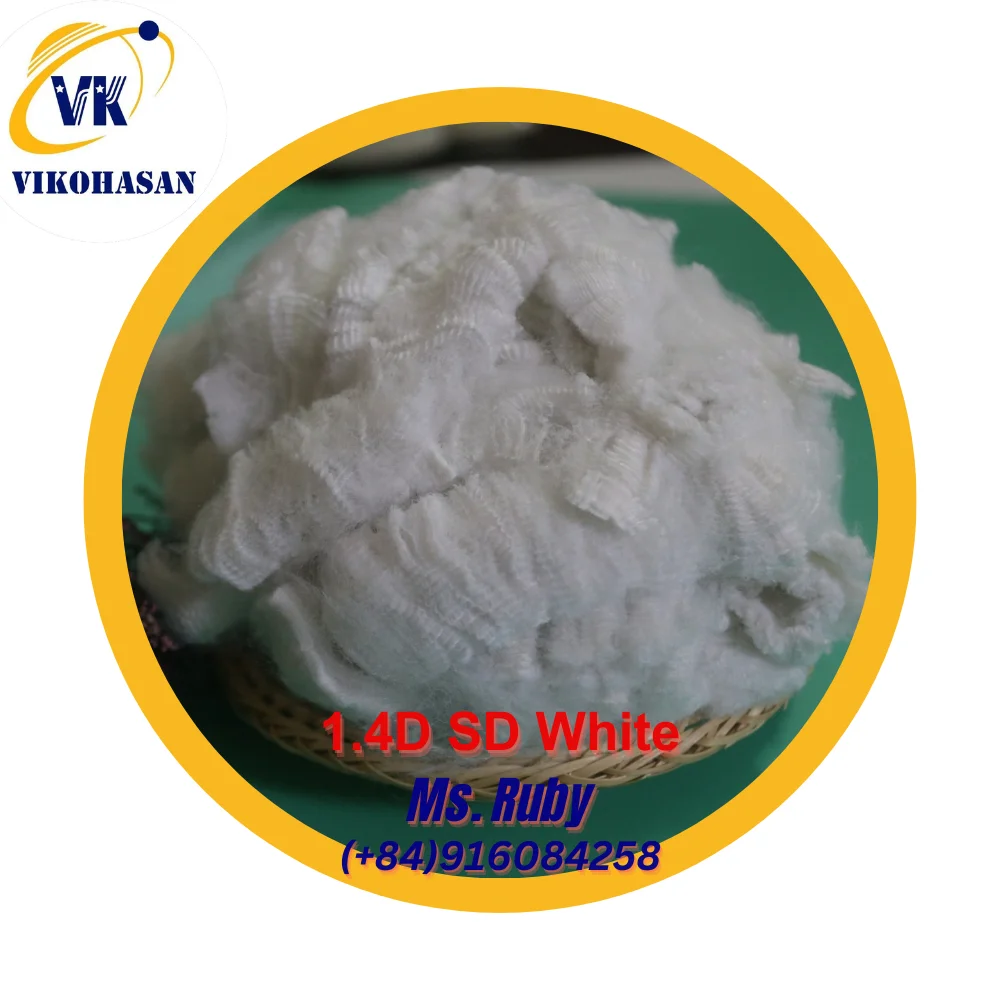 1.4D SD Micro Fiber High quality Solid Dry 100% Polyester Staple Fiber A grade synthetic fiber and GRS recycled polyester fibre