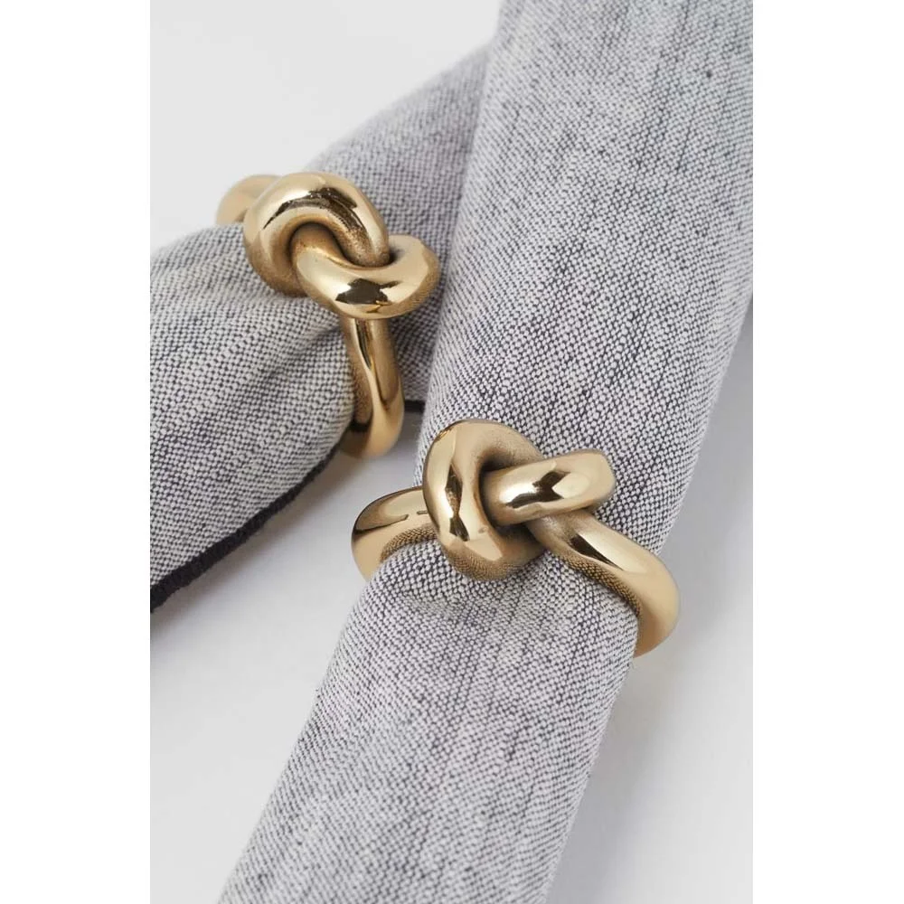 Knotted Design Napkin Ring Hot Sell Simple Holders for Christmas Metal Alloy Monogrammed Rings