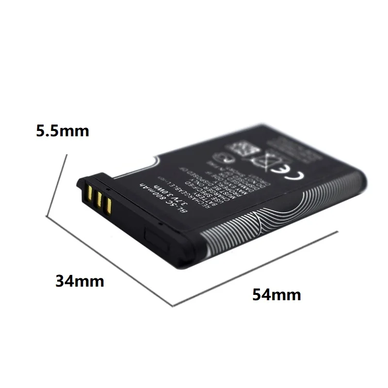 Bl5c BL-5C BL 5C Phone Battery for mokia 1100 1110 1200 1208 1280 1600 2600 2700 3100 3110 5130 6230 6230i N70 N72