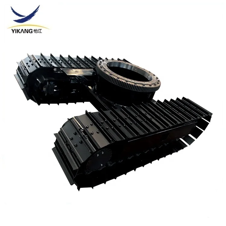 New design rubber track chassis steel undercarriage for 5-10 ton hydraulic motor crawler rotary drilling rig excavator parts