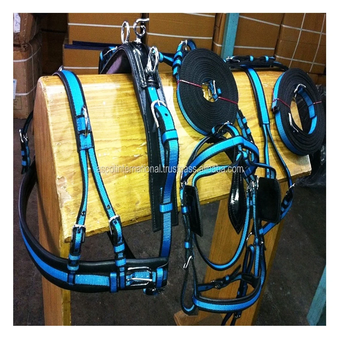 Wholesale Pvc Horse Racing Harness Quick Hitch Harness set premium fittings waterproof equestrian