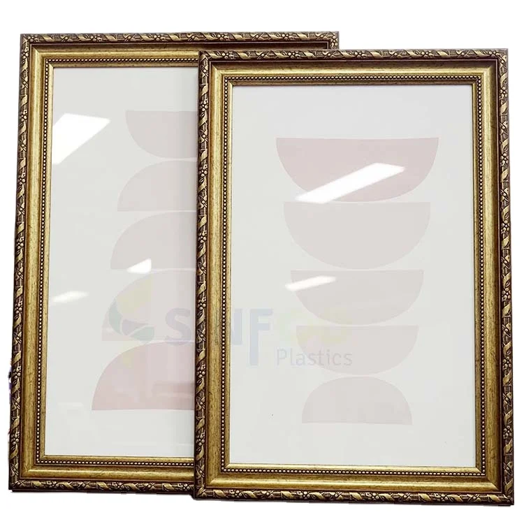 Горячая распродажа, Золотые пластиковые декоративные фоторамки, оптовая продажа, пластиковая фоторамка