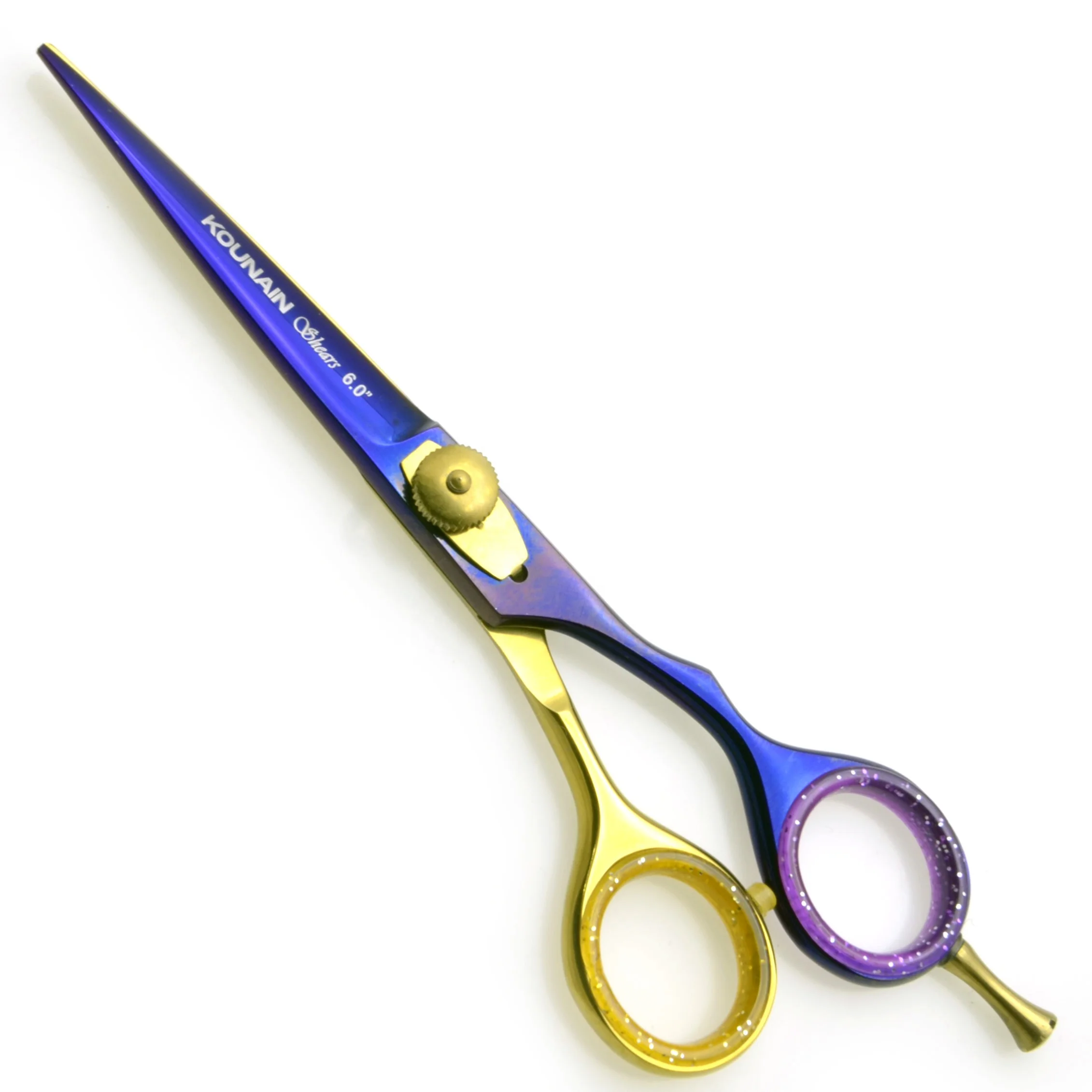 Professional Stainless Steel SS 420 Hair Cutting Scissors Sharp Tip Black Gold Blue Coated for Salon Use