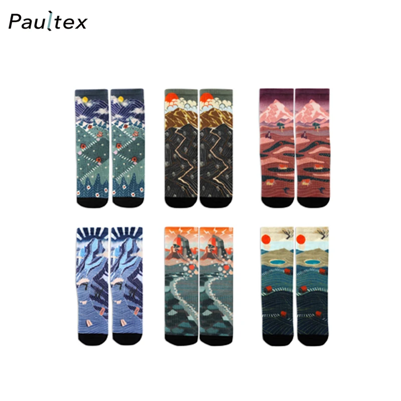 eco-friendly socks hemp with 360 rotary printing