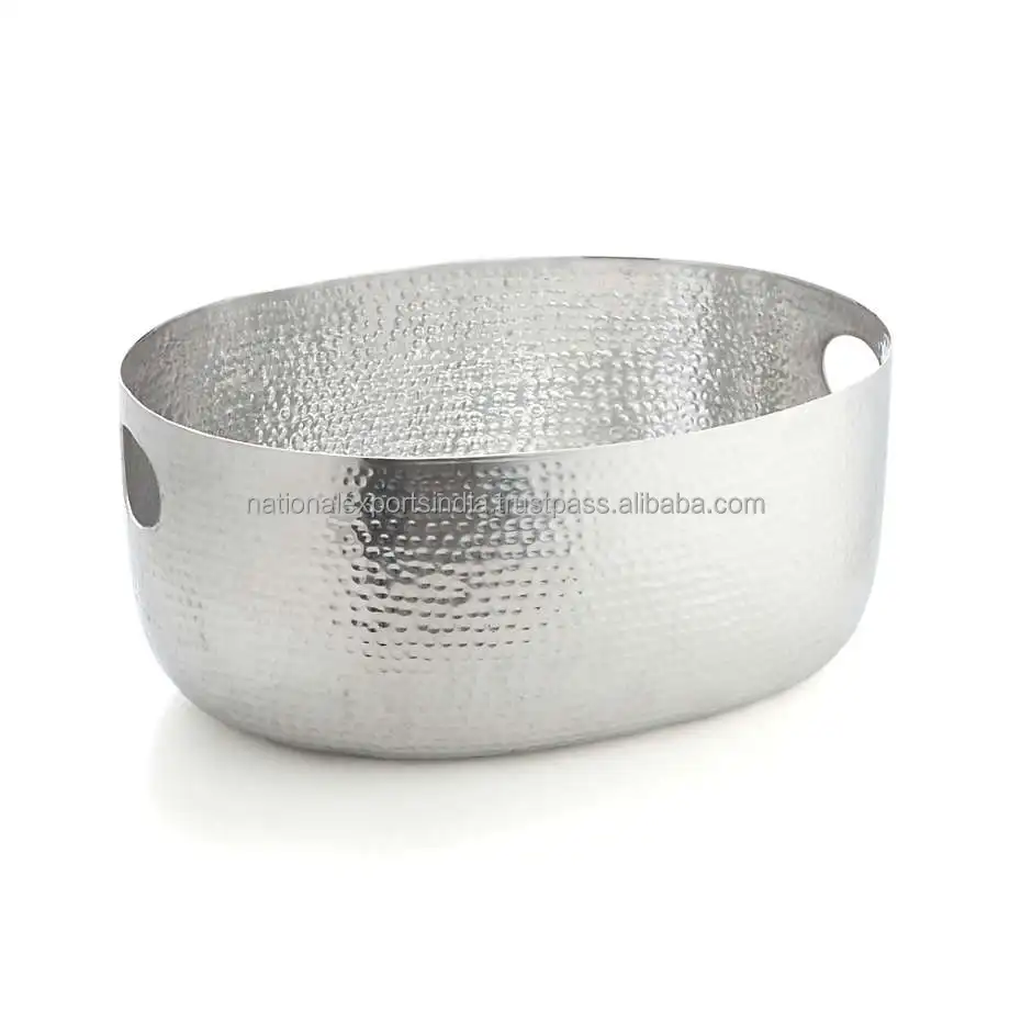 Handmade Wine Good Quality Polishing Hammered Ice storage Buckets Ice Wine Chiller