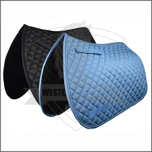 High Quality Quilted Cotton Fabric English Dressage Horse Saddle Pad Glitter Design with Customized Logo for English Jumping