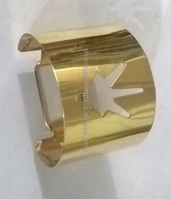 High Quality Handmade partywear Fashion Metal cuff oversize handcuffs brass cuffs