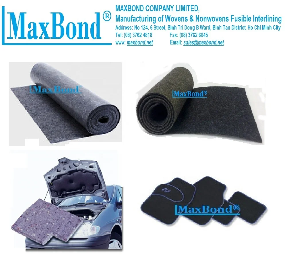 Automotive Industrial Felt made from Recycled Fabric Needle Punched Technique with Vibration Reduction for car interior parts