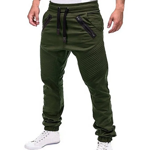 Men Casual Joggers Pants Solid Thin Cargo Sweatpants Male Multi-pocket Trousers New Mens Sportswear Hip Hop Harem
