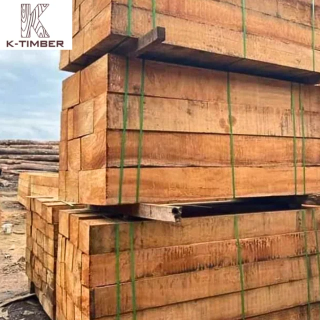 KTIMBER African Supplier Acajou D African Lumber Natural Wood Hard Wood Raw Materials African Oak Wood Construction Building