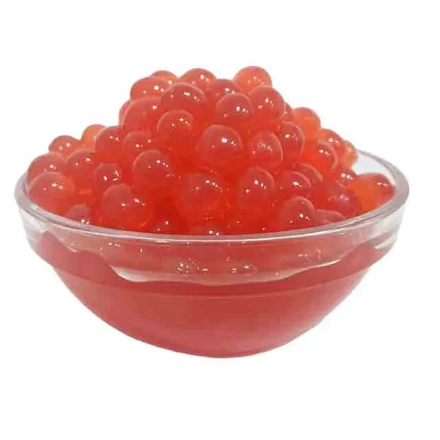 Pomegranate fruit juice topping popping boba