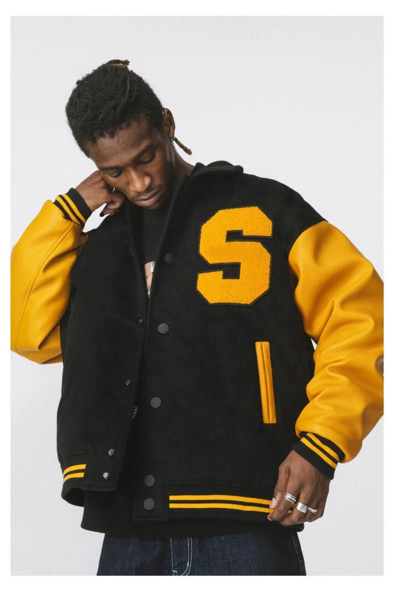 Оригинальная шерстяная куртка на заказ от производителя/винтажная мужская с вышивкой из синели подкладке letterman по низкой цене