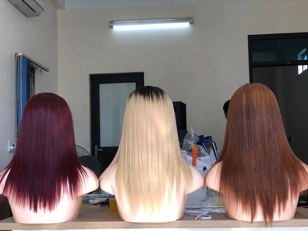 Bone straight ombre color human hair wigs Vietnamese hair for black and human express ali virgin cuticle aligned hair