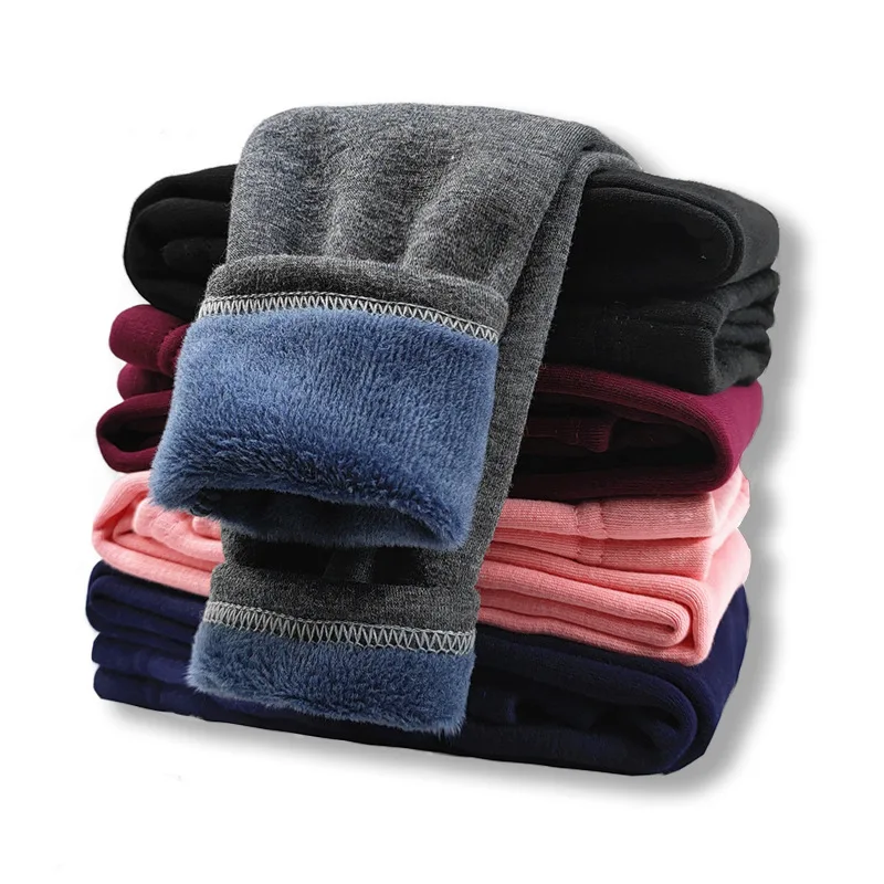 Children Fleece Leggings Skinny Pants Thicken Cotton Kids Girls Winter Soft Warm Velvet Plush Fleece Leggings