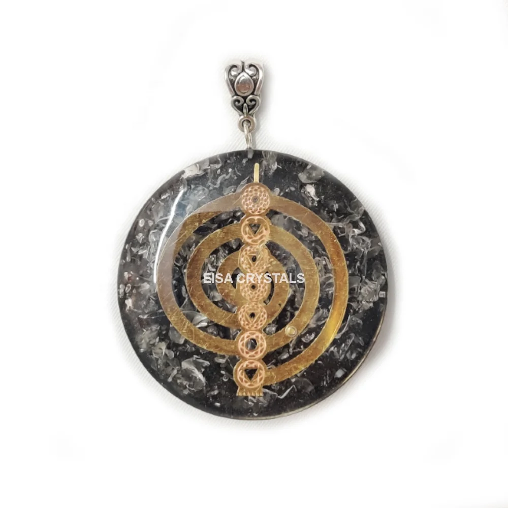 Sri Yantra Orgonite Pendant Copper Orgone Pendant Gemstone Crystal Orgone Pendant Buy Online Eisa Crystals