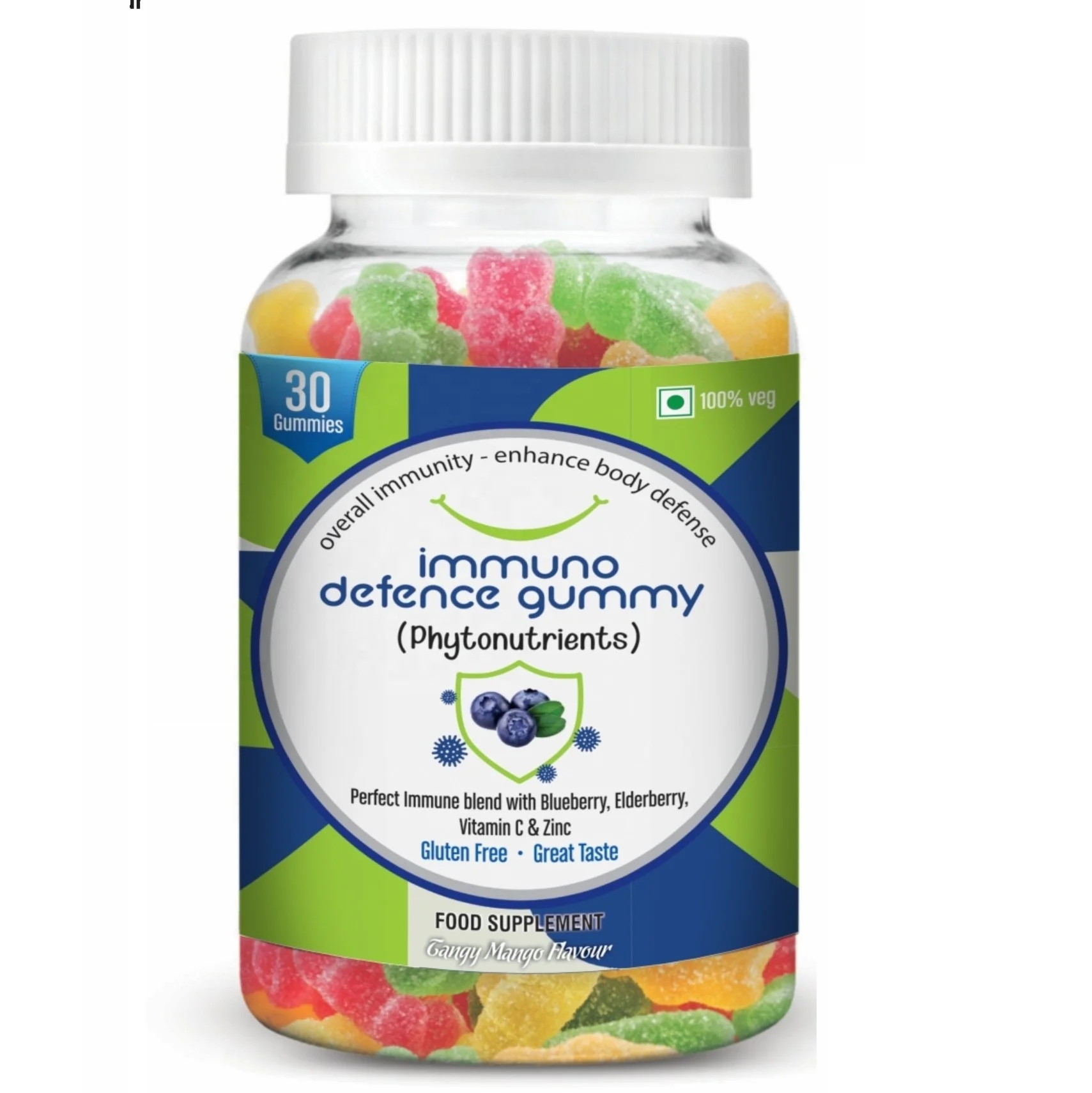 
Immune system booster enhancer vitamin gummy candies multivitamin vitamin c vitamin e blueberry extract 