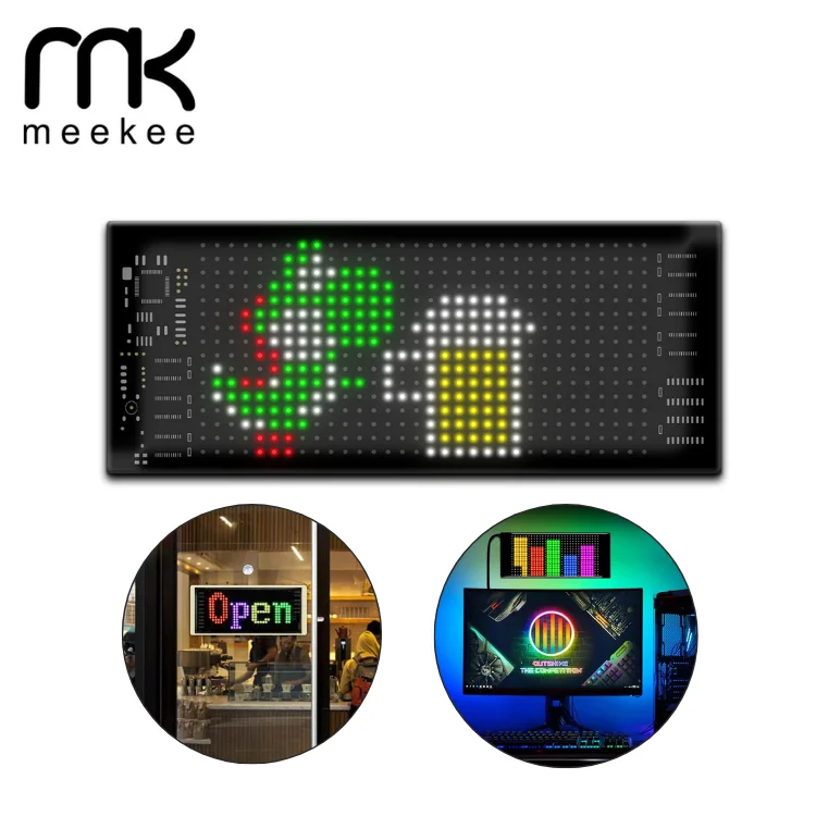 App control time date custom flexible car led display