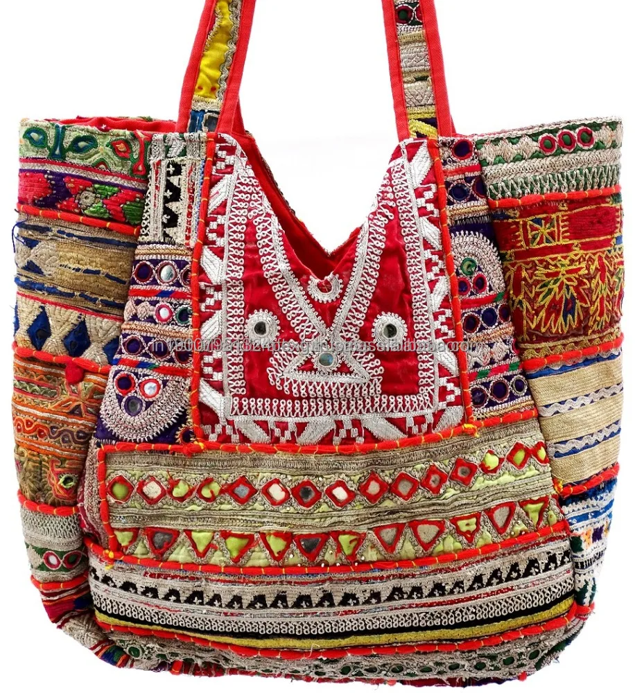 Vintage Banjara Embroidery Ethnic Patchwork Handmade  Bags Vintage Tote Bags