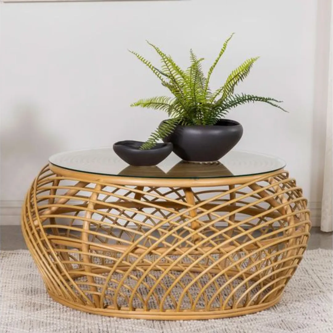 Rattan Coffee Tables Modern Rattan Coffee Table Adjustable Indoor/Outdoor Furniture Handcrafted from Vietnam