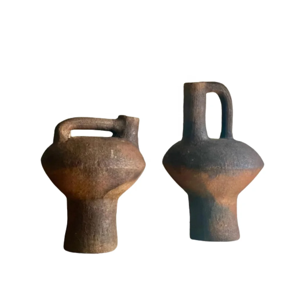 Vintage Vertical Ornaments Dry Flower Vase Retro Ceramic Flower Fireplace Decor Desktop Old Vase Porcelain Flower Ceramics