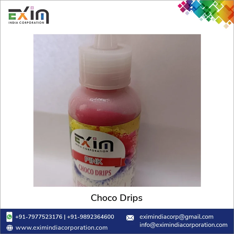 Genuine Quality Widely Selling Food Grade Pink Color Cake Decoration Choco Drips for Wholesale Purchasers