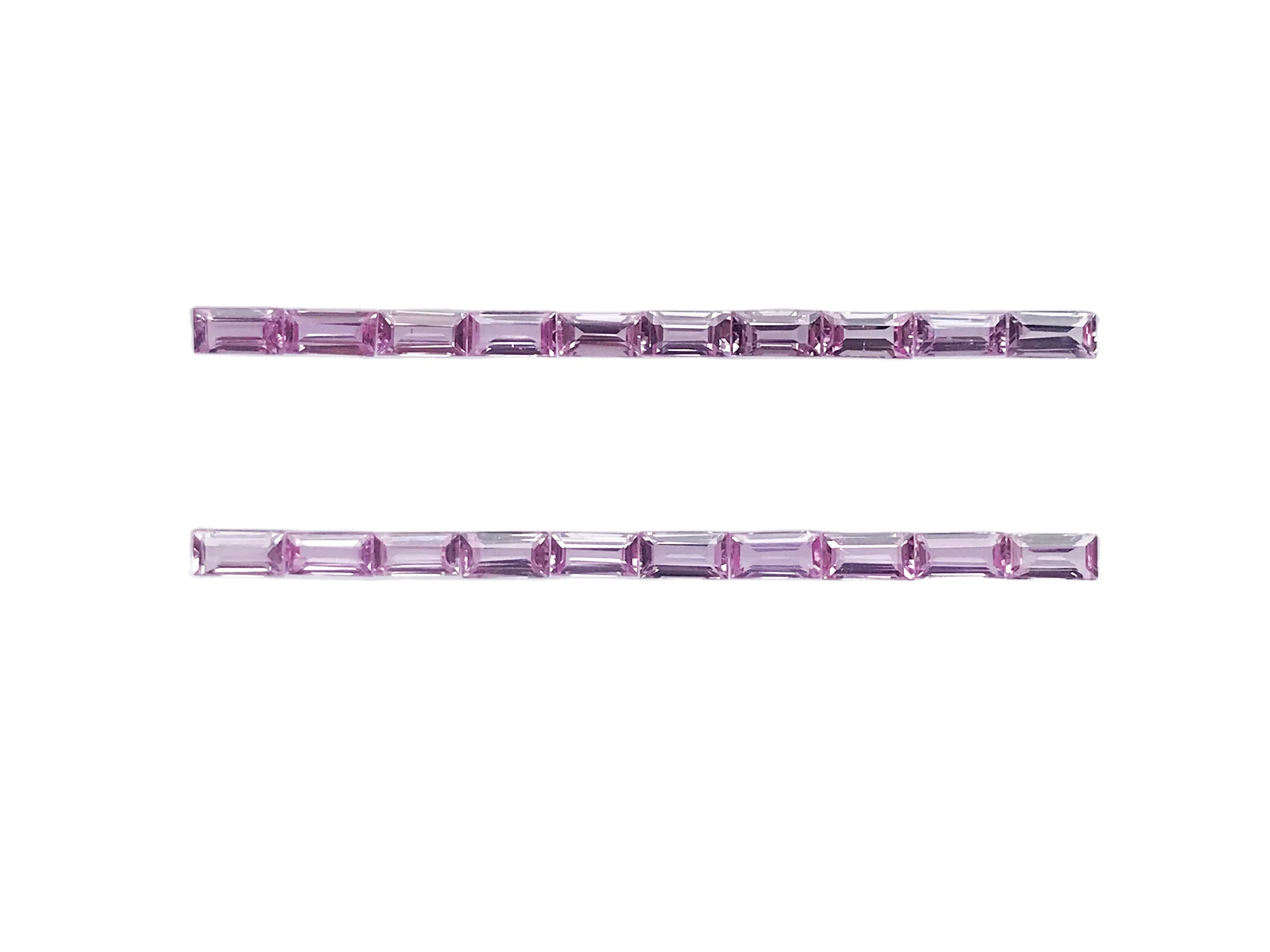 4x2mm Natural Pink Sapphire Baguette Faceted Loose Gemstone For Jewelry Making Wholesale Price Natural AAA Top Quality Gemstone