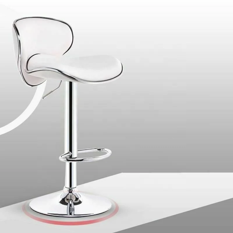 Modern swivel kitchen counter leather bar stool with backrest