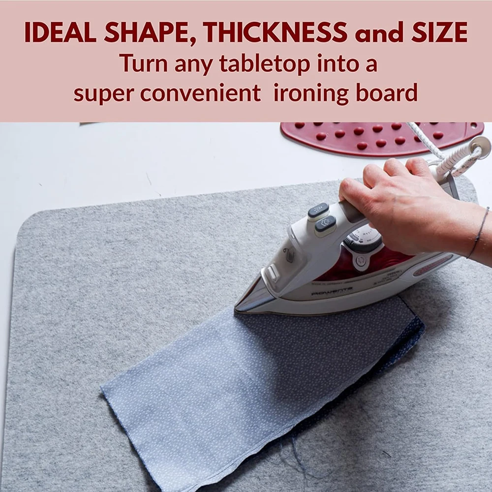 Upin 17x24in Wool Ironing Mat for Quilters Pressing Table Crafting Quilt Ironing Pad