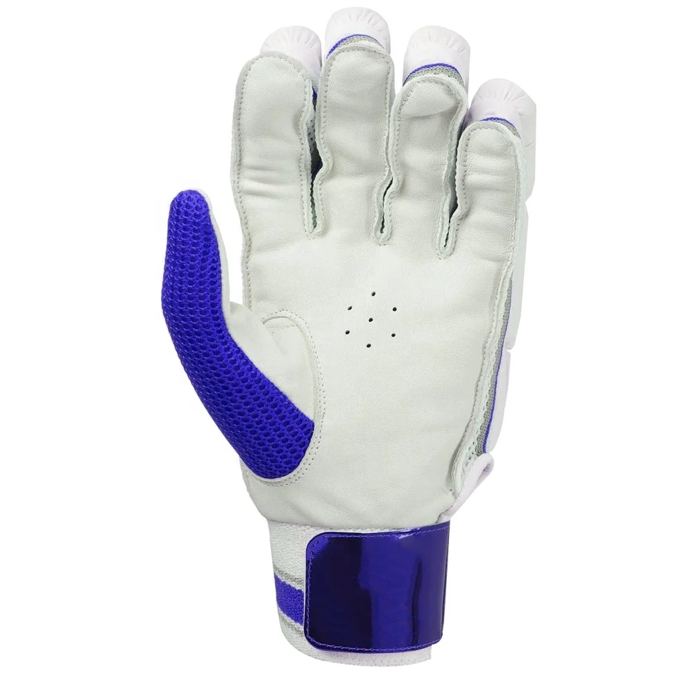 CRICKET BATTING GLOVES PLAIN BLACK & WHITE LIMITED ADDITION (MENS RIGHT HAND)
