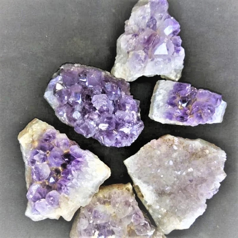 Wholesale Natural Amethyst Clusters Crystal Crafts Natural Stones Semi-Precious Stones Reiki Rocks Minerals Showcase Clusters