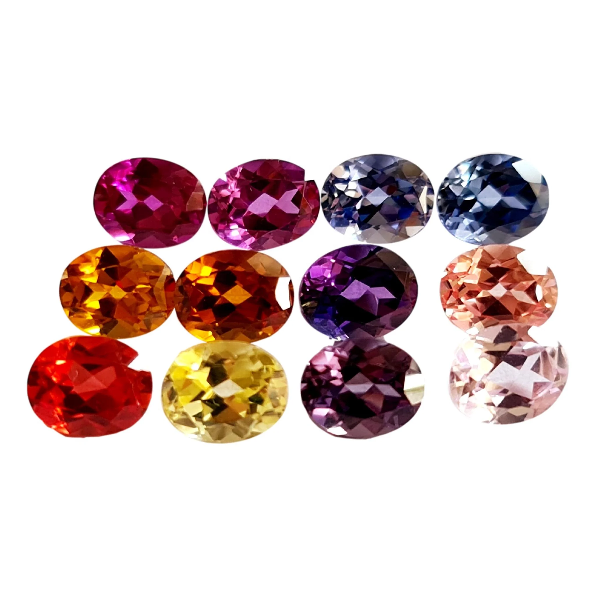 Created Multi Sapphire Gemstones Hand Cut in all calibrated sizes and shapes in all colors as per the image