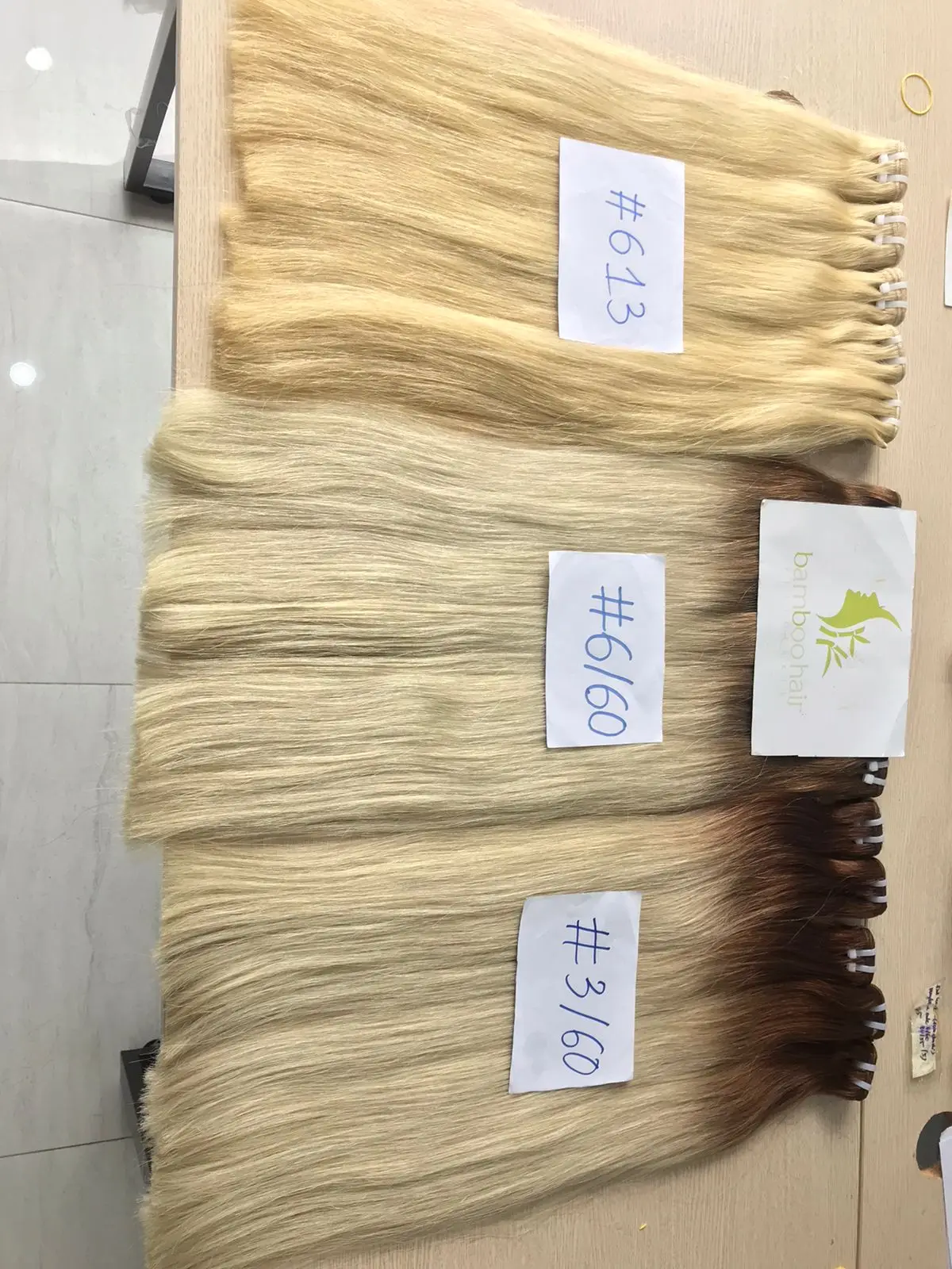 Double Drawn Vietnamese Remy Hair Weave Straight Machine Genius Weft  Ombre Black Blonde Color Brown Hair Extensions BAMBOO HAIR