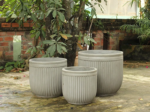 Large Fiber Concrete Planter Flower Pot Mold For Making Decorative Flower Pot made in Vietnam