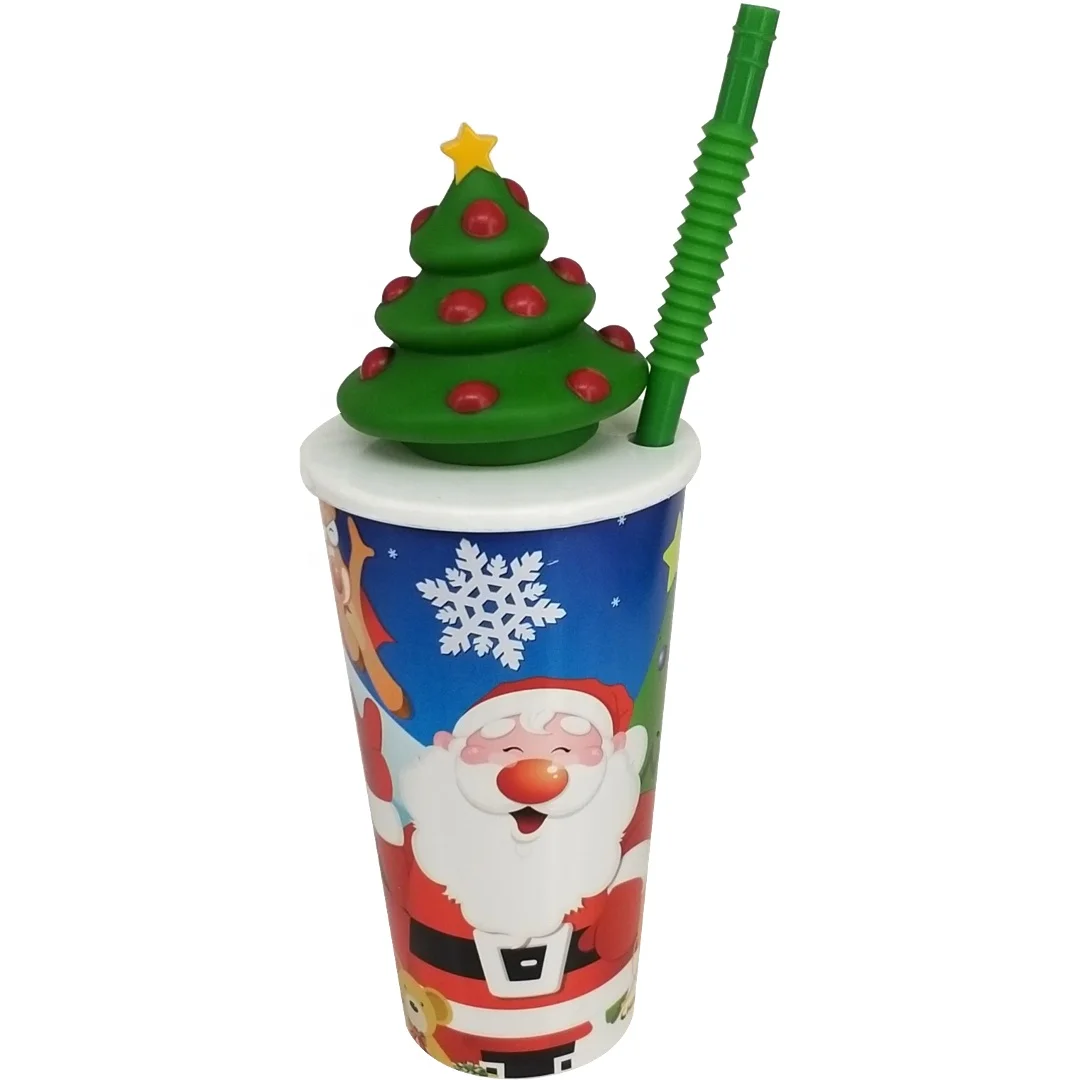 Сезонный мультяшный ДИЗАЙН елки inmould label tumbler рождественские подарки