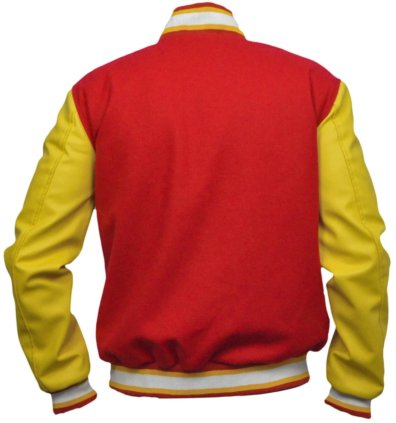 Custom Chenille Patches Logo Letterman Varsity Men Baseball Jackets With Leather Sleeves