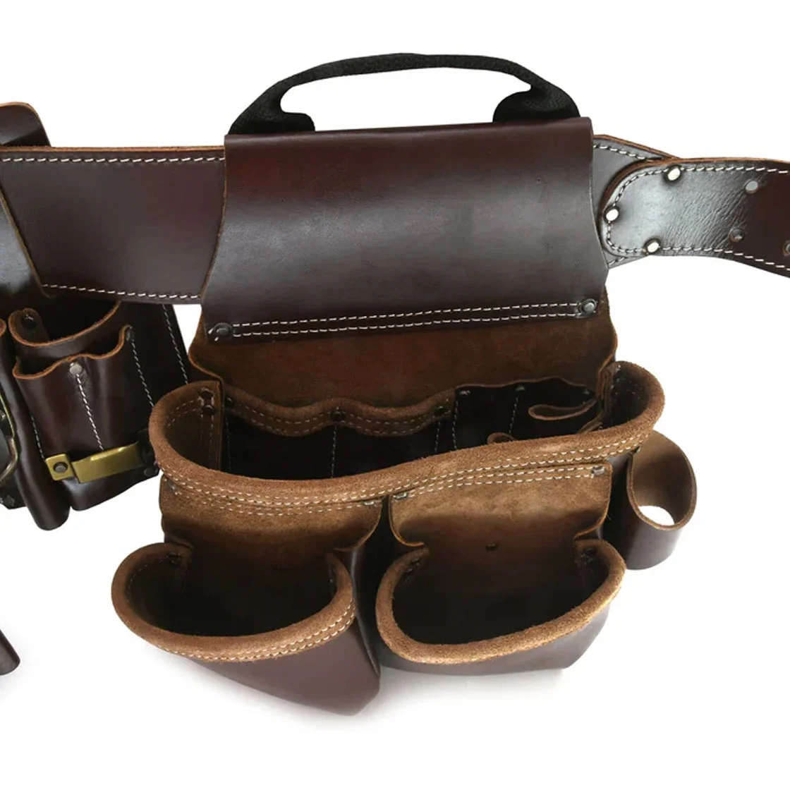 Compact Multi-Pocket Electric Tote Tool Bag Carpenter Bag with Suspender Belt Pouches Mechanic Tool Storage Box