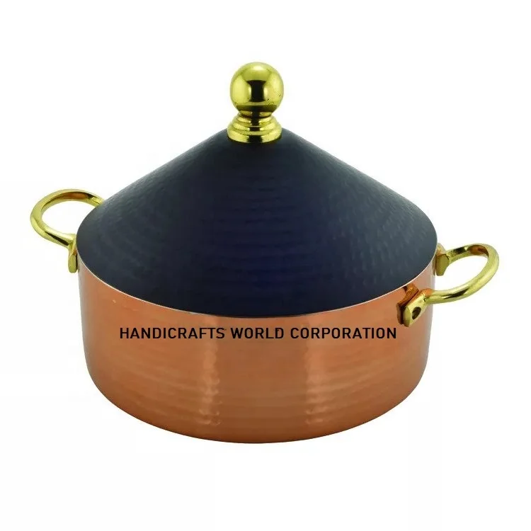 Black Lid Rose Gold Casserole Hot Pot For luxury Hotel Restaurant Serving Home Kitchenware Hot Dish Low Price To Quality Hotpot