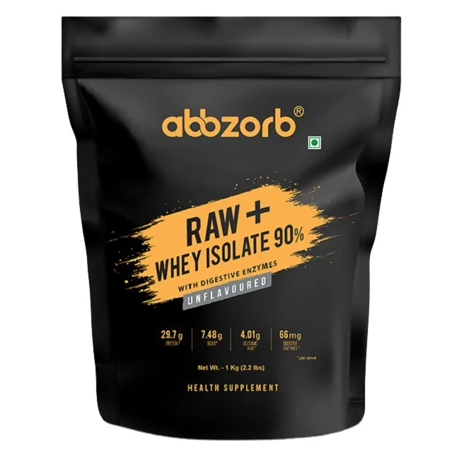 Best Prices Raw+ Whey Isolate 90% Unflavored 1kg (30 Servings) | 29.7g Protein Powder For Muscles Fast Growth Uses