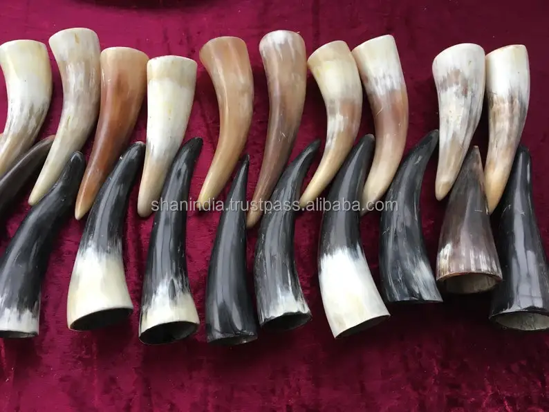 High quality hand finished natural Viking Drinking Horn and mugs