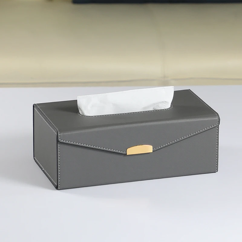 modern leather tissue box holders napkin dispenser for restaurant rectangular  napkin holder tissue box foldable Cover Holder