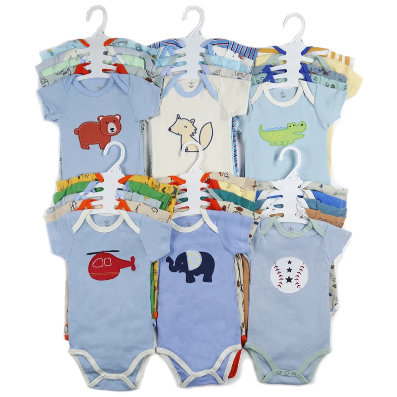 Newborn baby clothes custom logo color Infant Bodysuit Romper Clothes Cotton Baby Onesie Factory Wholesale Popular Outfit 0-24M