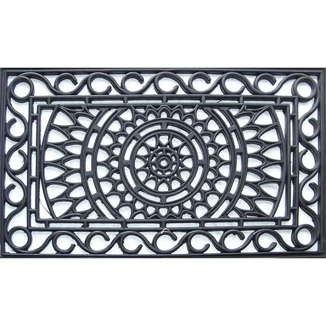 Premium Rubber Wrought Iron Mat Made in India Stylish, Non-Slip, Heavy-Duty, Ideal for Indoor & Outdoor Entrances, Long-Lasting