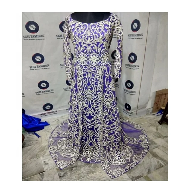 Exclusive wedding heavy Moroccan kaftan stone beaded work available in any size and color you can customize as per your choice