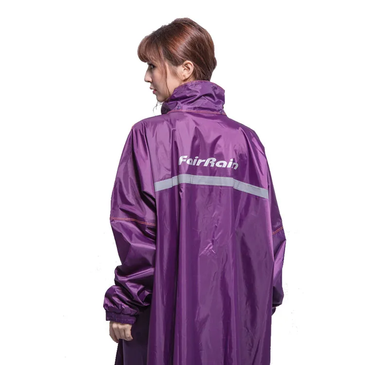 OEM Polyester Fabric PVC Coating Macaron Color Rainproof Anti Wet Hooded Rain Jacket Coat Cute Color Rainwear Rain Coat Motor Cy