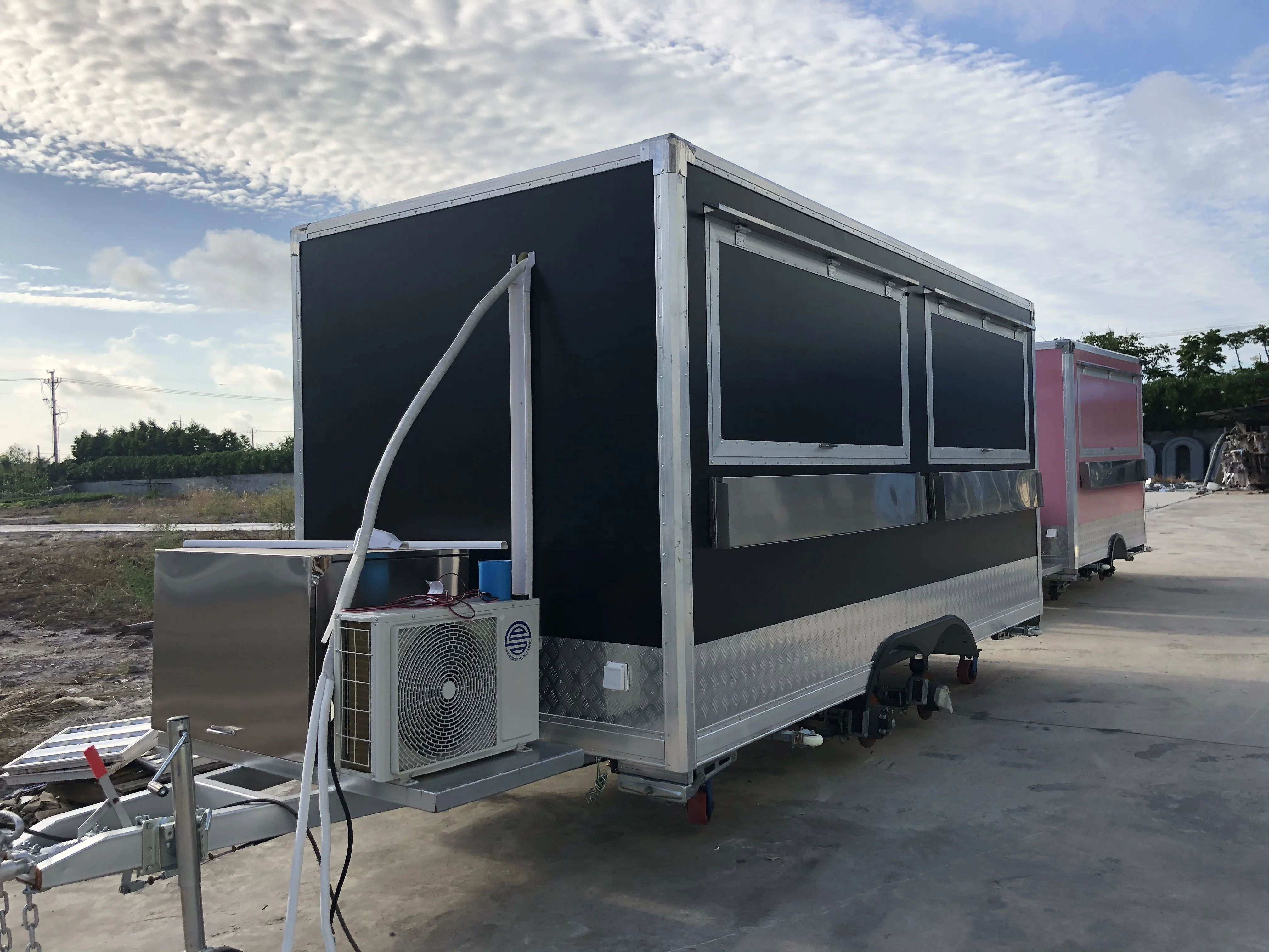 Silang Box fiber glass food truck trailers mobile food car for sale