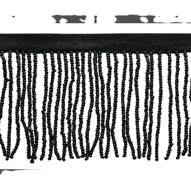 Beautiful Handcrafted Beaded Fringe Trim with Seed Bead Design colorful handmade belly dancing dress use beaded fringe